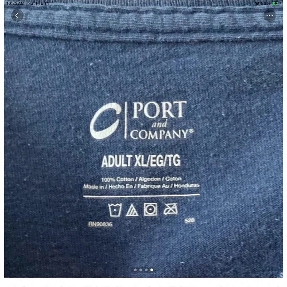 UNR Wolf Pack Cropped Tee XL Vintage‑Inspired blue - Picture 3 of 6